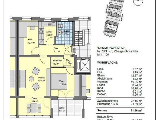 Mehrfamilienhaus zur Miete 750 € 3 Zimmer 75,2 m² Kirchheim 73230