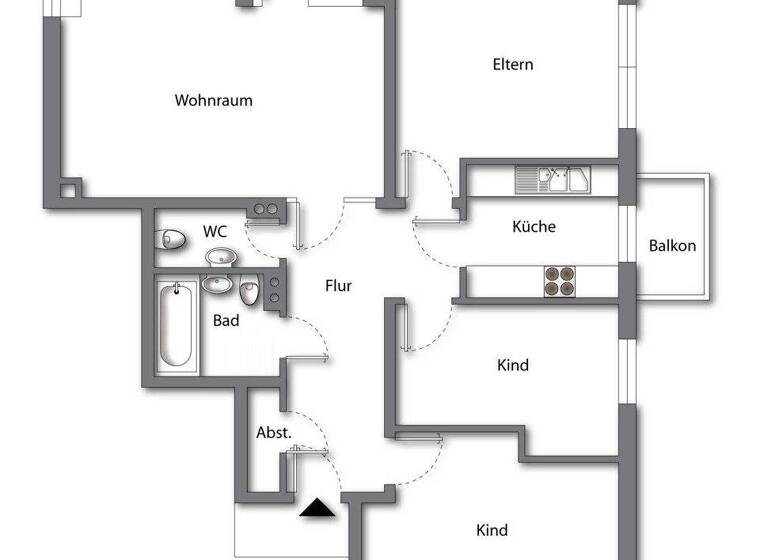 Wohnung zum Kauf 200.000 € 3,5 Zimmer 92,9 m² 2. Geschoss Jürgensby Flensburg 24943