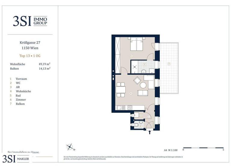 Studio zum Kauf - Erstbezug 339.000 € 1 Zimmer 49,2 m² 1. Geschoss Kröllgasse 27 Wien 1150