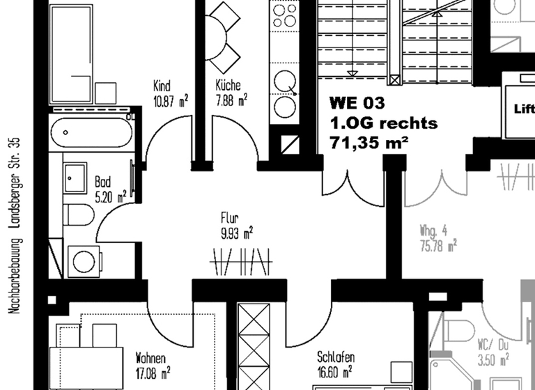 Wohnung zum Kauf 220.000 € 3 Zimmer 71,4 m² 4 Geschosse frei ab sofort Gohlis-Mitte Leipzig 04157