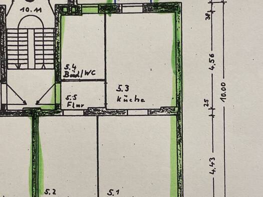 Wohnung zur Miete 550 € 2 Zimmer 55 m² Geschoss 2/4 frei ab 01.09.2026 Kröpeliner Tor-Vorstadt Rostock 18057