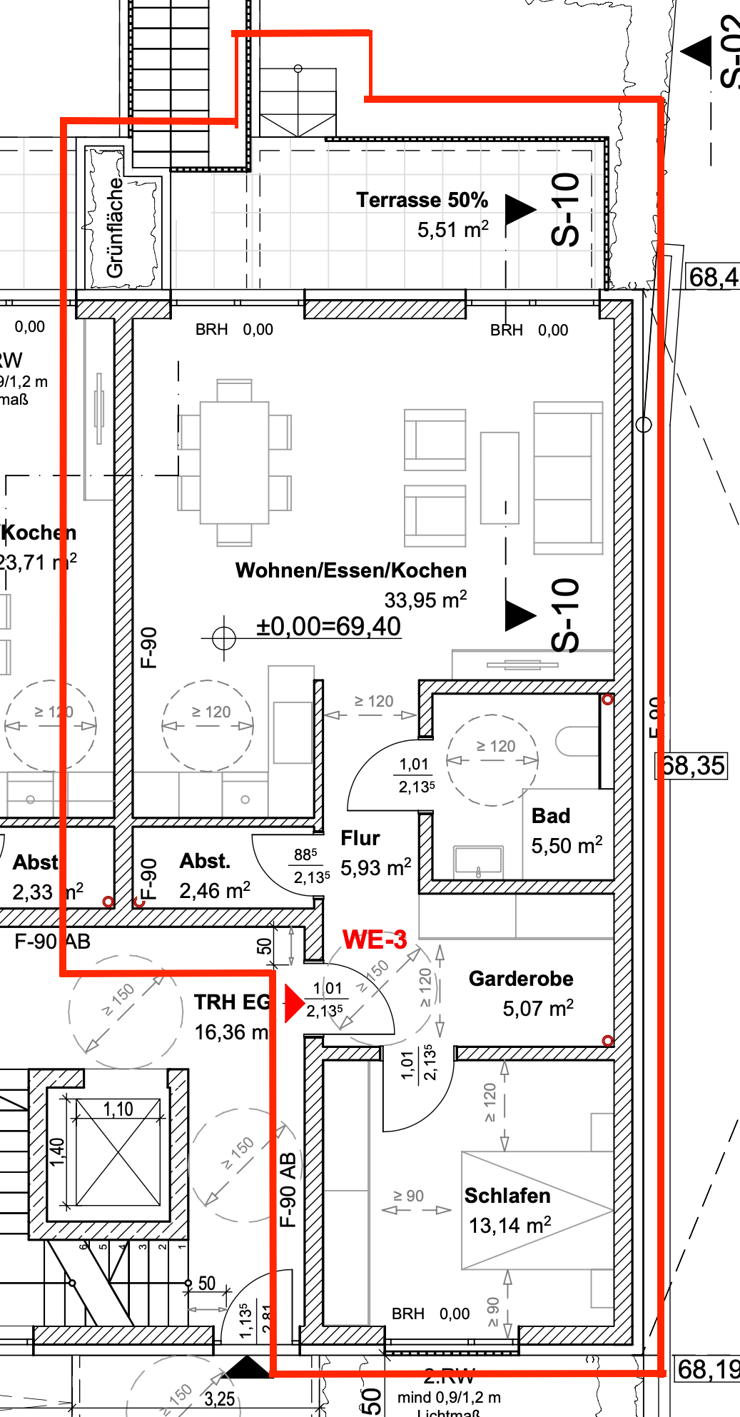 Penthouse zur Miete 1.040 € 2 Zimmer 71 m²<br/>Wohnfläche EG<br/>Geschoss ab sofort<br/>Verfügbarkeit Kuhlenweg 42 Geistenbeck Mönchengladbach 41236