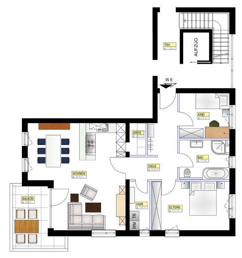 Wohnung zum Kauf provisionsfrei 394.200 € 3 Zimmer 88 m²<br/>Wohnfläche EG<br/>Geschoss Am Sportplatz 8 Bellenberg 89287