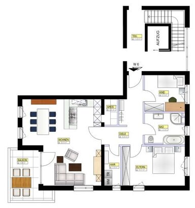 Wohnung zum Kauf provisionsfrei 394.200 € 3 Zimmer 88 m² 1. Geschoss Am Sportplatz 8 Bellenberg 89287