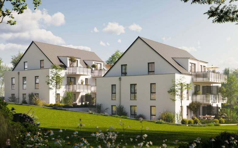 Wohnung zum Kauf - Neubau provisionsfrei als Kapitalanlage geeignet 389.900 € 2 Zimmer 63,8 m² Corneliusstrasse 13 Katzwang Nürnberg 90455