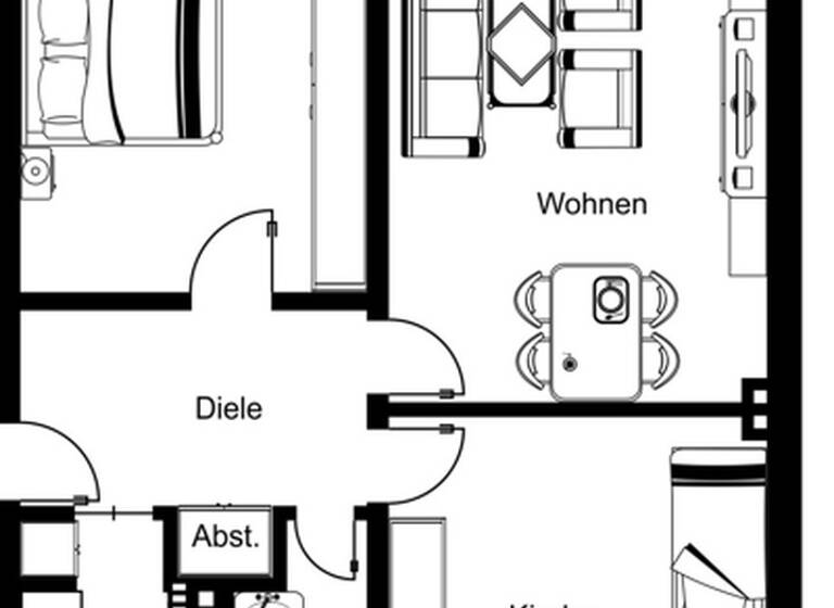 Wohnung zur Miete 730 € 3 Zimmer 73 m² frei ab 01.07.2026 Schlenhofstr. 15 Nordviertel Essen 45141
