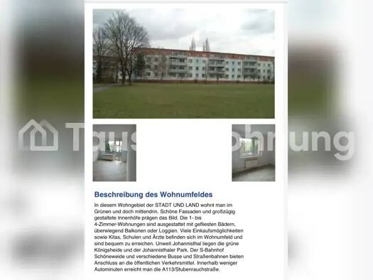 Wohnung zur Miete Tauschwohnung 374 € 3 Zimmer 56,7 m² 3. Geschoss Johannisthal Berlin 12487