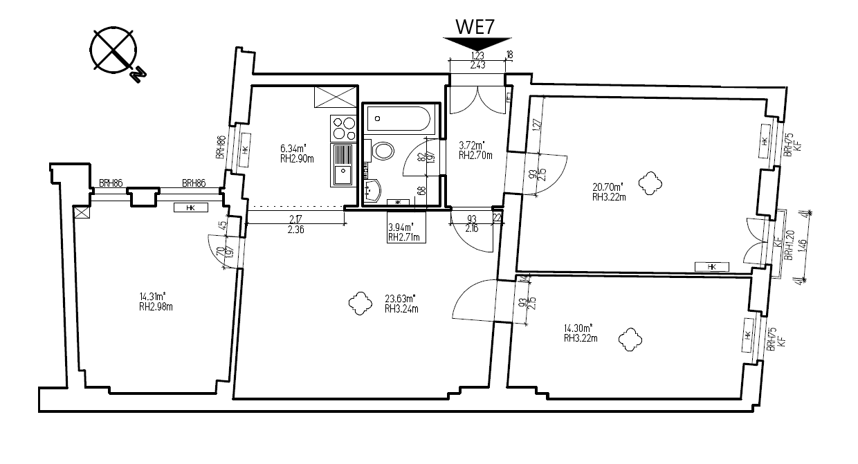 Wohnung zum Kauf 440.786 € 4 Zimmer 86,9 m²<br/>Wohnfläche 3.<br/>Geschoss Gesundbrunnen Berlin 13357