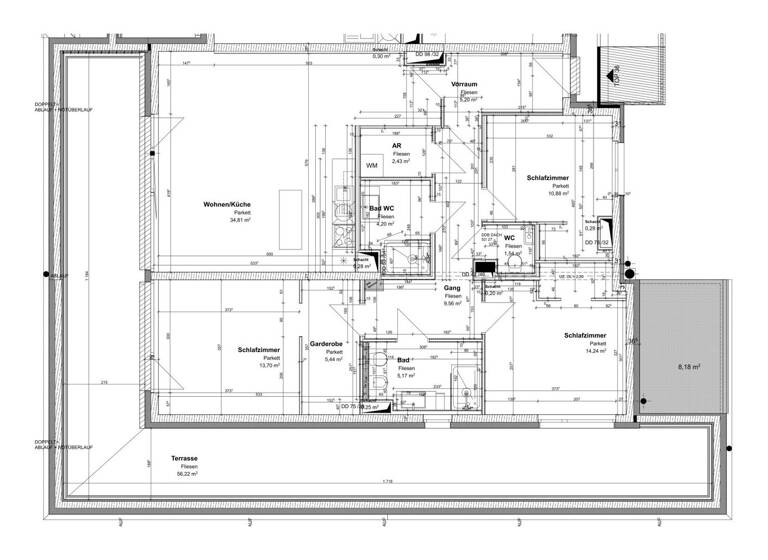Terrassenwohnung zur Miete - Erstbezug 1.486 € 4 Zimmer 107,2 m² Pitten 2823