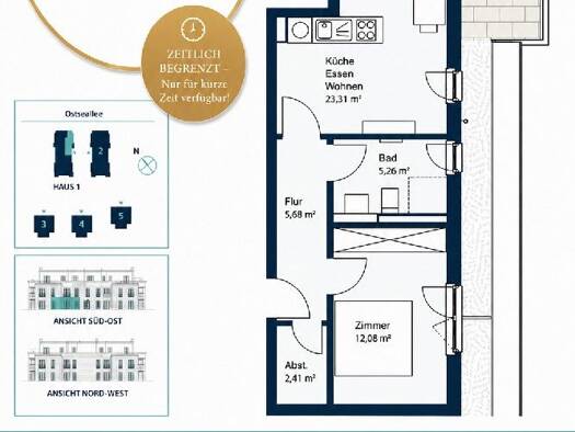 Penthouse zum Kauf - Neubau provisionsfrei 399.900 € 2 Zimmer 54 m² Ostseebad Boltenhagen Boltenhagen 23946