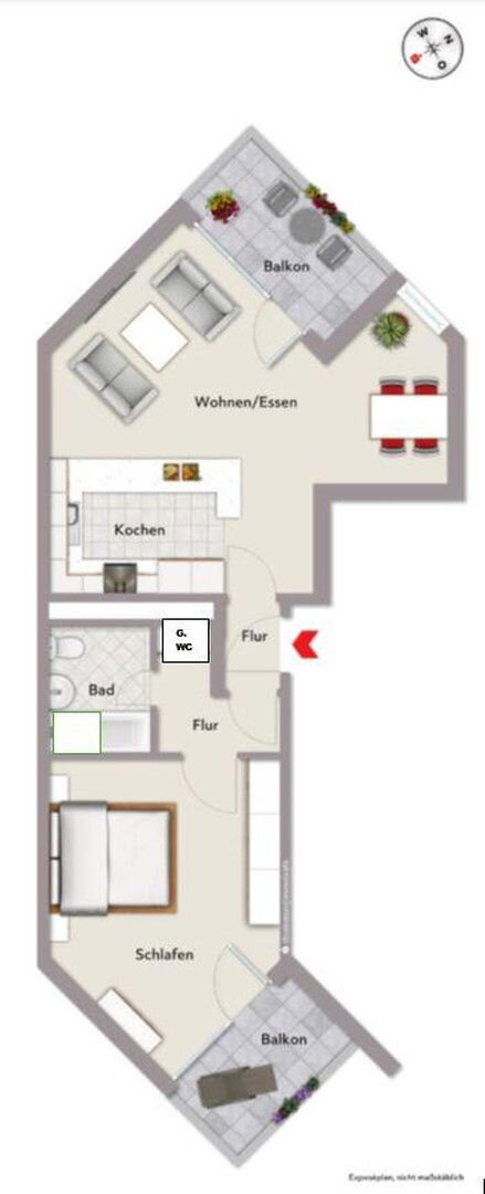 Wohnung zum Kauf provisionsfrei 345.000 € 2 Zimmer 65 m²<br/>Wohnfläche 2.<br/>Geschoss Wallhausen Konstanz-Wallhausen 78465