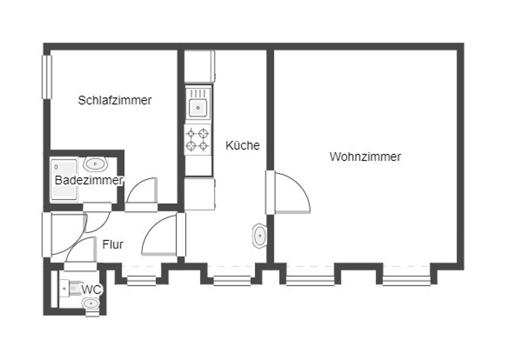 Wohnung zum Kauf 189.000 € 2 Zimmer 41,5 m²<br/>Wohnfläche 1.<br/>Geschoss Wien 1120