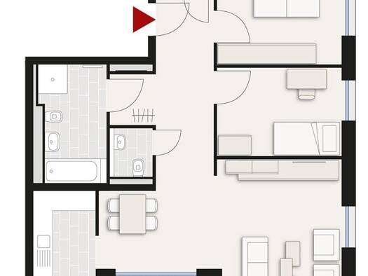 Wohnung zur Miete 1.100 € 3 Zimmer 85 m² 3 Geschosse frei ab 01.12.2026 Singen Singen (Hohentwiel) 78224