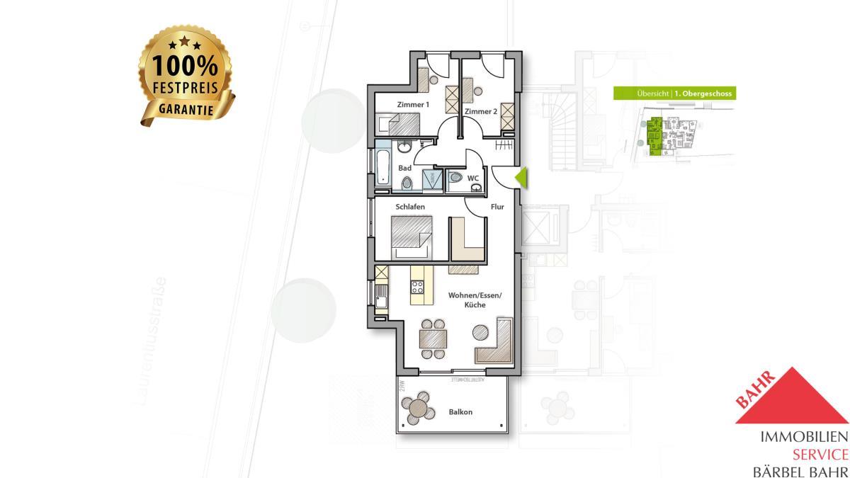 Wohnung zum Kauf provisionsfrei 539.000 € 4 Zimmer 81 m²<br/>Wohnfläche Sindelfingen 101 Sindelfingen 71069