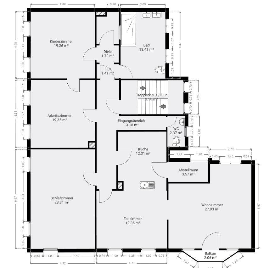 Wohnung zur Miete 700 € 5 Zimmer 170 m²<br/>Wohnfläche ab sofort<br/>Verfügbarkeit Hospitalstr. 11 Ludwigsburg - Mitte Ludwigsburg 71634