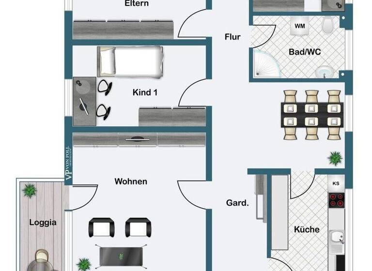 Wohnung zum Kauf 295.000 € 4,5 Zimmer 106 m² 1. Geschoss Margarethenhöhe Essen / Margarethenhöhe 45149