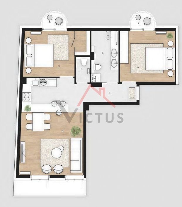 Wohnung zum Kauf 345.850 € 3 Zimmer 71 m²<br/>Wohnfläche 2.<br/>Geschoss Crikvenica 51260