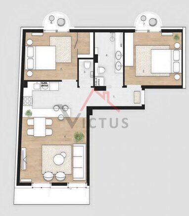 Wohnung zum Kauf 345.850 € 3 Zimmer 71 m² 2. Geschoss Crikvenica 51260