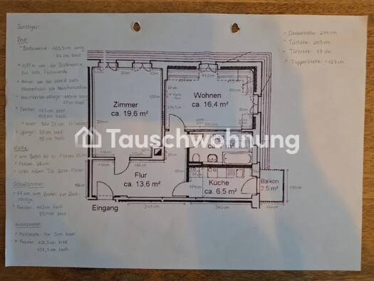 Wohnung zur Miete Tauschwohnung 500 € 2 Zimmer 64 m² 3. Geschoss Löbtau-Nord Ortsamtsbereich Cotta 01159