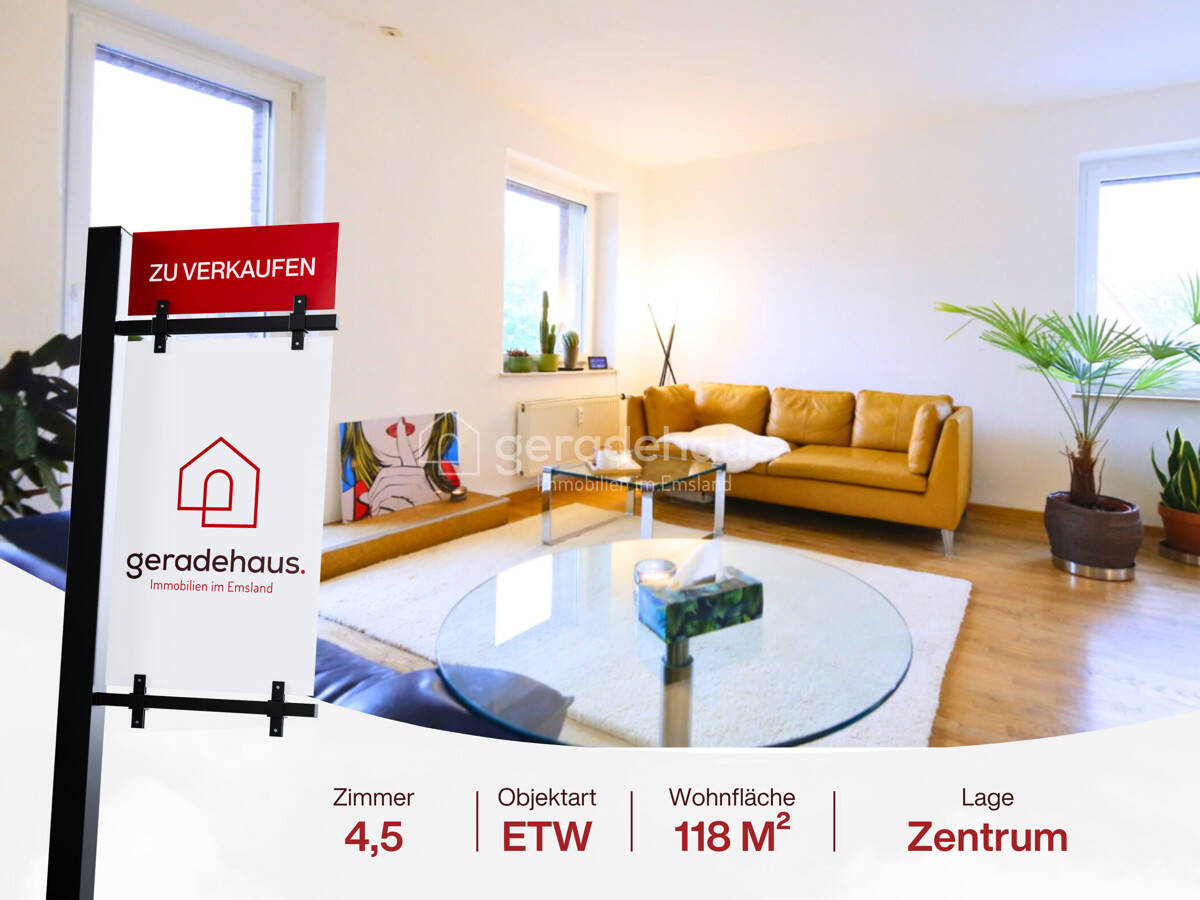 Hell und großzügig! Attraktive 4,5 Zimmer ETW in zentraler Lage von Lingen!