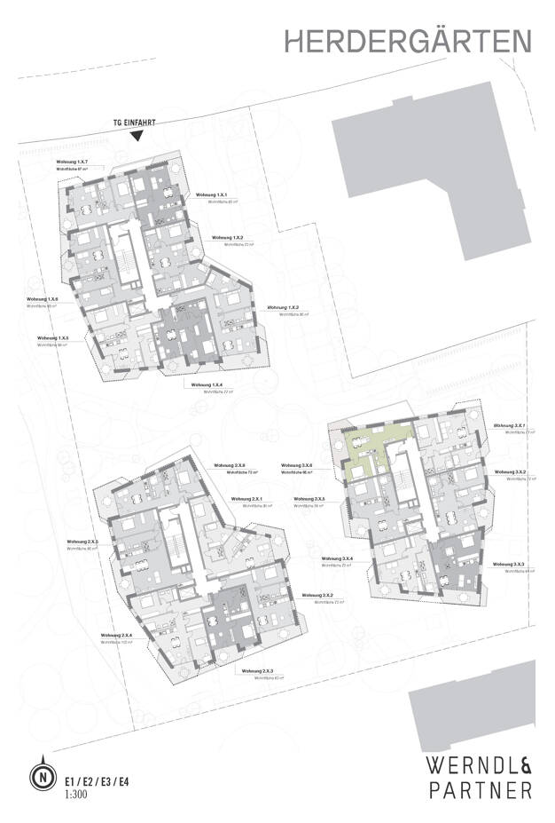 Wohnung zum Kauf - Neubau provisionsfrei 485.000 € 2 Zimmer 66 m² 3. Geschoss Herderstraße 4, 6, 8 West, Hausstätt 251 Rosenheim 83024
