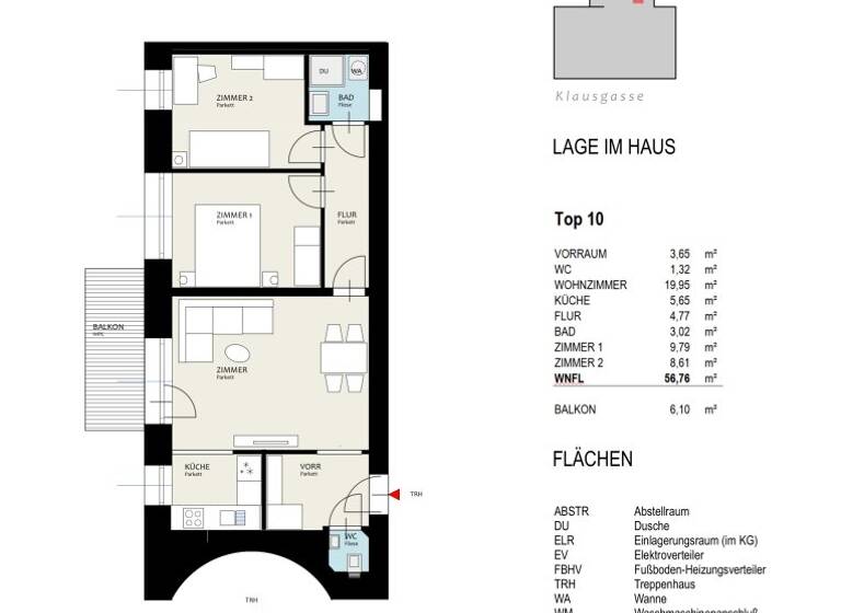 Wohnung zum Kauf - Erstbezug 398.475 € 3 Zimmer 56,8 m² 1. Geschoss Wien 1160