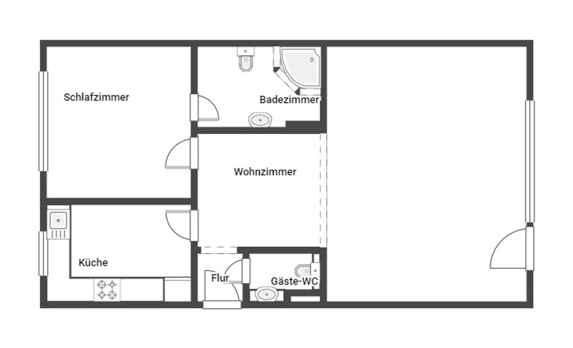 Immobilie zum Kauf als Kapitalanlage geeignet 159.000 € 2 Zimmer 65 m²<br/>Fläche Hochstraß Moers 47443