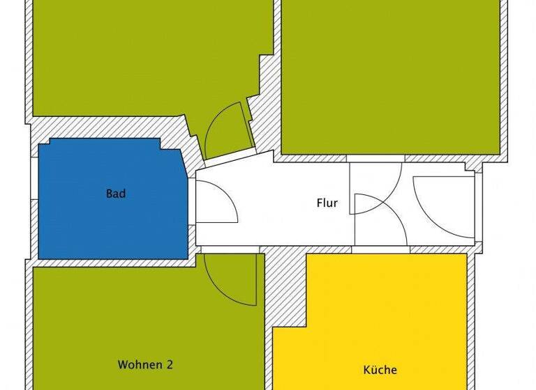 Wohnung zur Miete 426 € 3 Zimmer 60 m² 2. Geschoss frei ab 01.08.2026 Fläminger Ufer 3 Bitterfeld Bitterfeld-Wolfen 06749