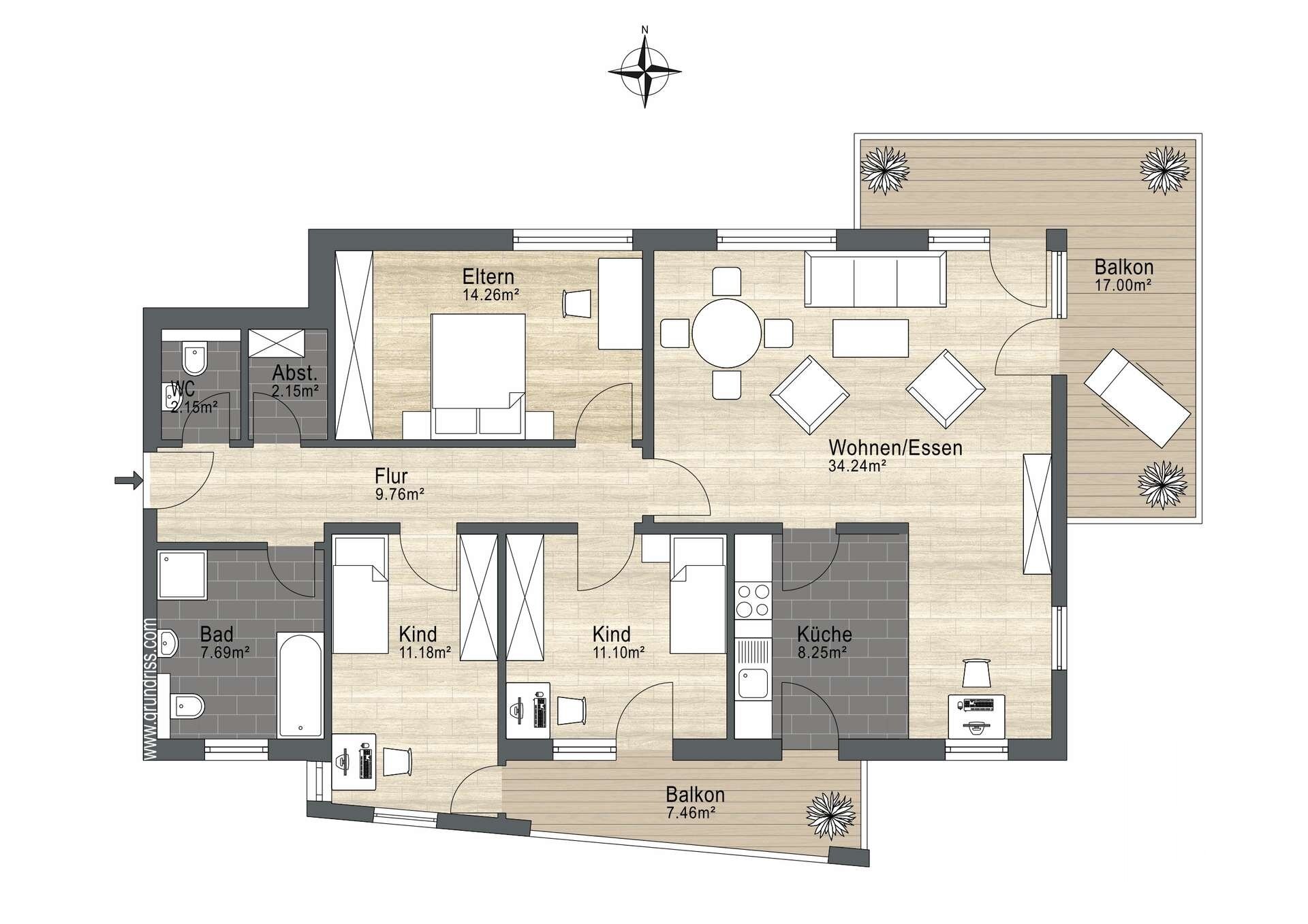 Wohnung zum Kauf 260.000 € 4 Zimmer 106 m²<br/>Wohnfläche Königslutter Königslutter am Elm 38154