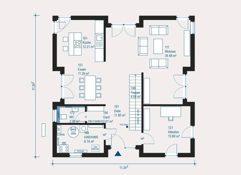 Einfamilienhaus zum Kauf 565.700 € 5 Zimmer 196 m² 537,9 m² Grundstück Neuhof Pyrbaum 90602
