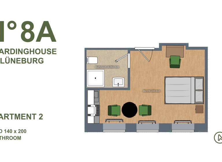 Studio zur Miete auf Zeit 1.500 € 1 Zimmer 22,5 m² frei ab 19.10.2026 Altstadt Lüneburg 21335