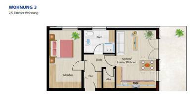 Wohnung zum Kauf 2,5 Zimmer 62,4 m² Creglingen Creglingen 97993