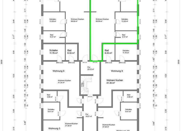 Wohnung zur Miete - Erstbezug 1.500 € 3 Zimmer 96,3 m² Bad Doberan 18209