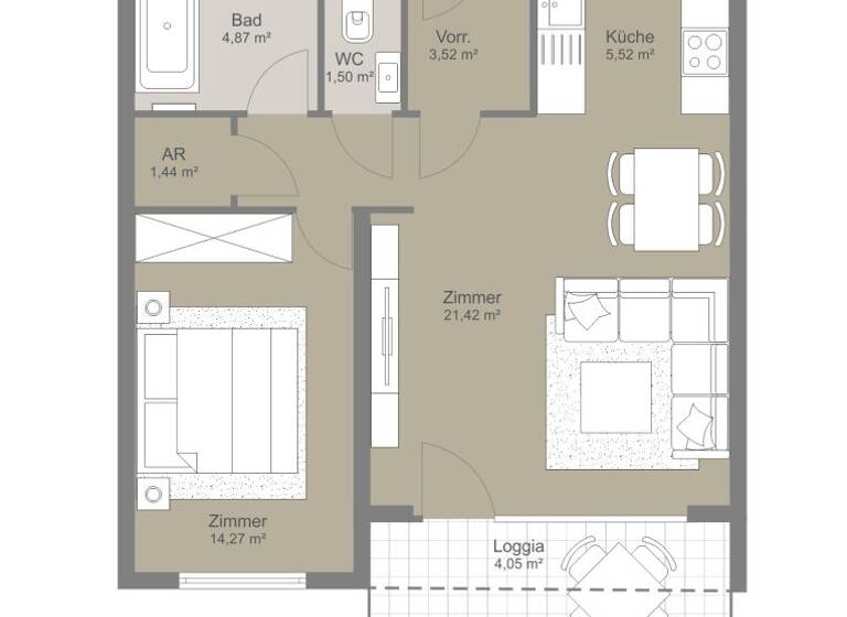 Terrassenwohnung zum Kauf 295.000 € 2 Zimmer 55,4 m² 3. Geschoss Wien 1160