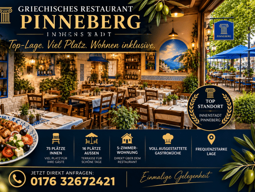 Restaurant zur Miete 5.000 € 120 m² Gastrofläche Pinneberg 25421