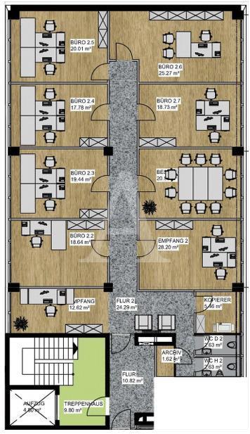 Büro-/Praxisfläche zur Miete 10,90 € 235 m²<br/>Bürofläche ab 235 m²<br/>Teilbarkeit Bilderstöckchen Köln 50739