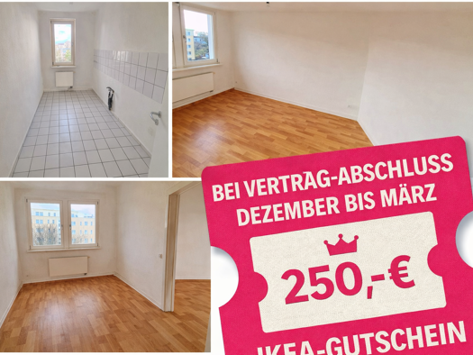 Wohnung zur Miete 255 € 2 Zimmer 46,6 m² 4. Geschoss Geibelstraße 116 Gablenz Chemnitz 09127