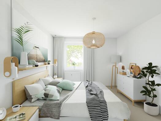 Wohnung zur Miete 417 € 3 Zimmer 61,6 m² 3. Geschoss Friedrich-Engels-Straße 39 a Johannesplatz Erfurt 99086