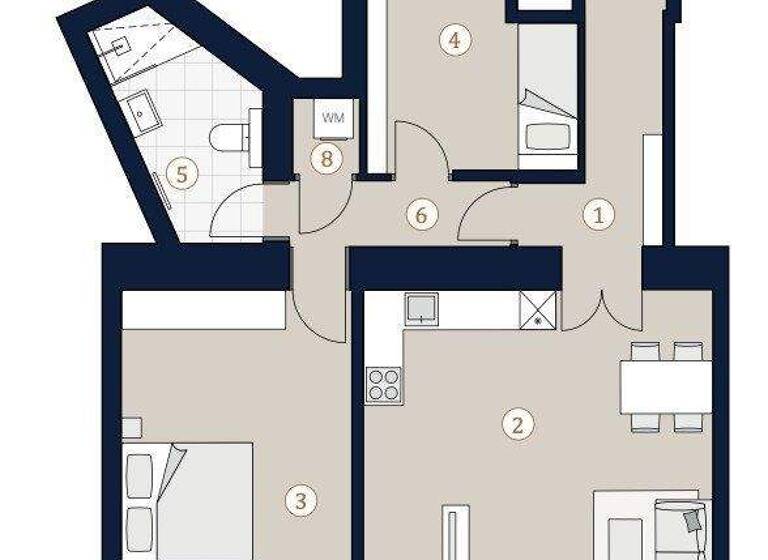 Wohnung zum Kauf - Erstbezug 625.000 € 3 Zimmer 73,7 m² 2. Geschoss Landstraßer Hauptstraße Wien 1030