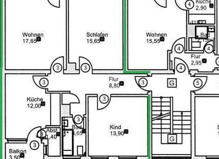 Wohnung zur Miete 1.150 € 3 Zimmer 77 m² 1. Geschoss frei ab 01.05.2026 Rohrbach Heidelberg / Rohrbach 69126
