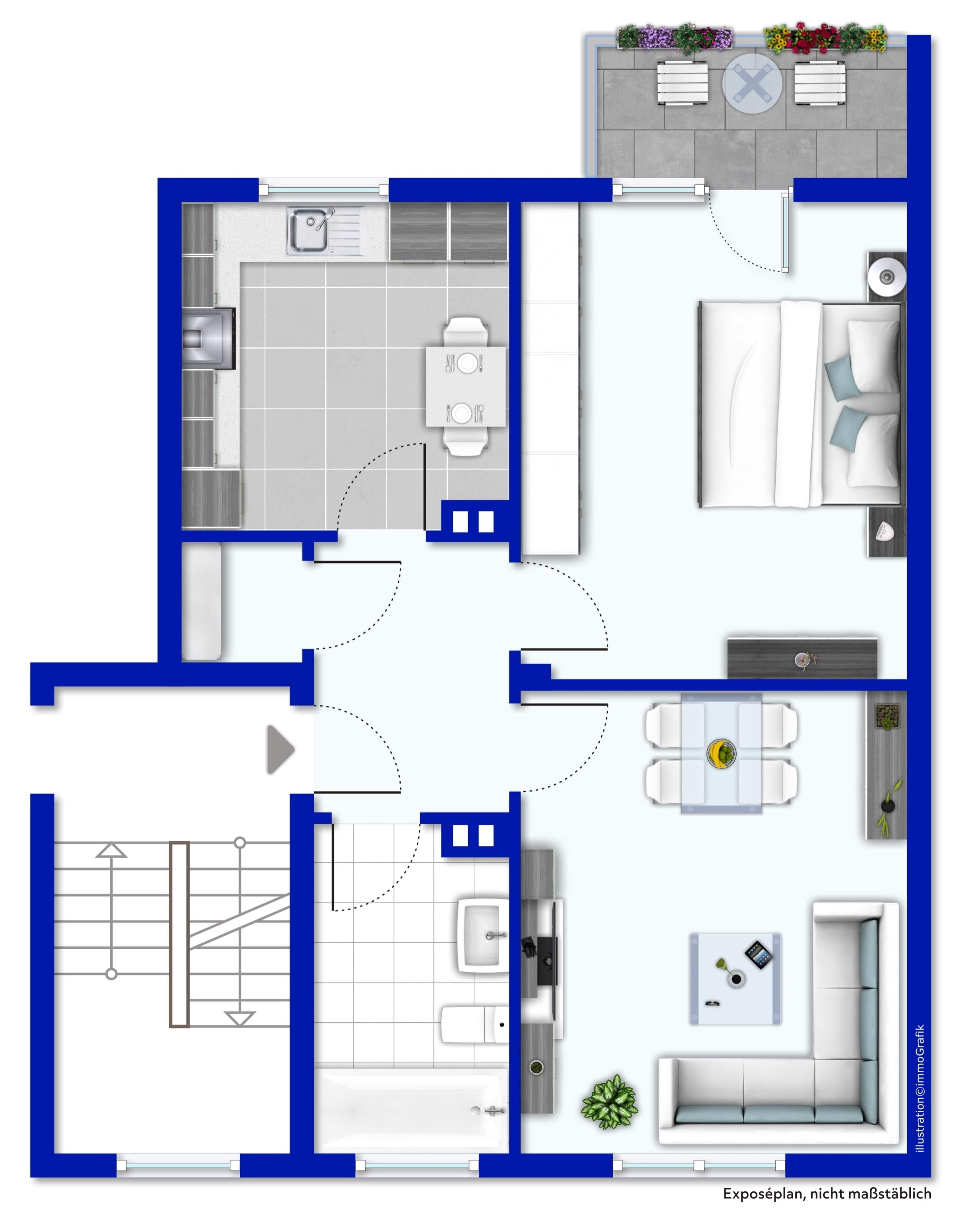 Wohnung zum Kauf 170.000 € 2 Zimmer 56 m²<br/>Wohnfläche 1.<br/>Geschoss Höhenberg Köln 51103