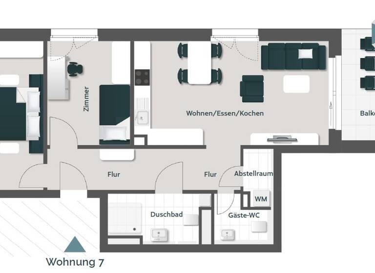 Wohnung zum Kauf - Erstbezug provisionsfrei 439.000 € 3 Zimmer 80 m² 3. Geschoss Bad Säckingen 79713