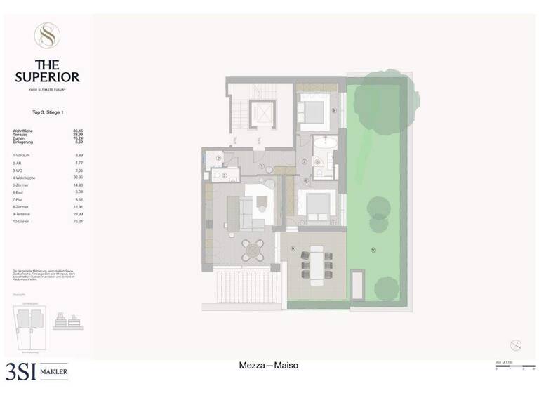 Wohnung zum Kauf - Erstbezug 1.199.000 € 3 Zimmer 85,5 m² 1. Geschoss Leschetitzkygasse 91 Wien 1180