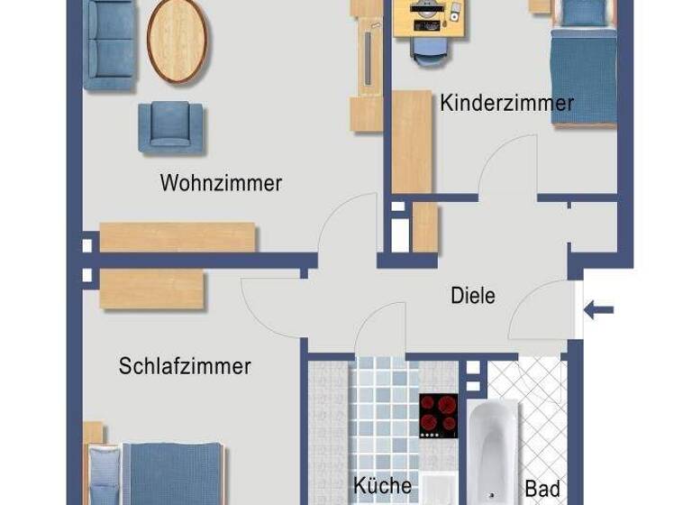 Wohnung zum Kauf provisionsfrei 244.000 € 3 Zimmer 74,2 m² 1. Geschoss Klattenweg 76 Riensberg Bremen 28213