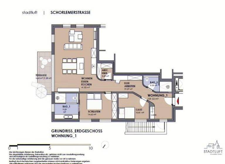 Wohnung zum Kauf - Erstbezug provisionsfrei 634.900 € 3 Zimmer 109,5 m² EG Schorlemerstrasse 5 Kernstadt Paderborn 33098