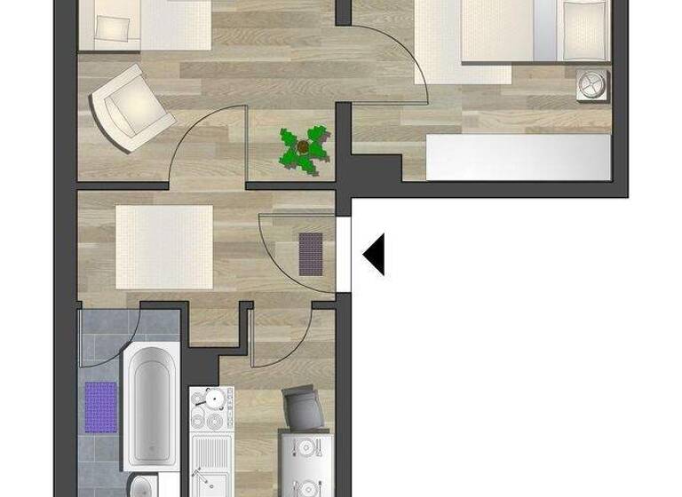 Wohnung zur Miete 254 € 2 Zimmer 46,2 m² 4. Geschoss frei ab 01.05.2026 Weststr. 127 Altendorf Chemnitz 09116