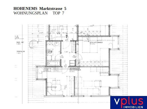 Wohnung zur Miete 693 € 2 Zimmer 63,5 m²<br/>Wohnfläche 3.<br/>Geschoss Marktstraße 5 Hohenems 6845