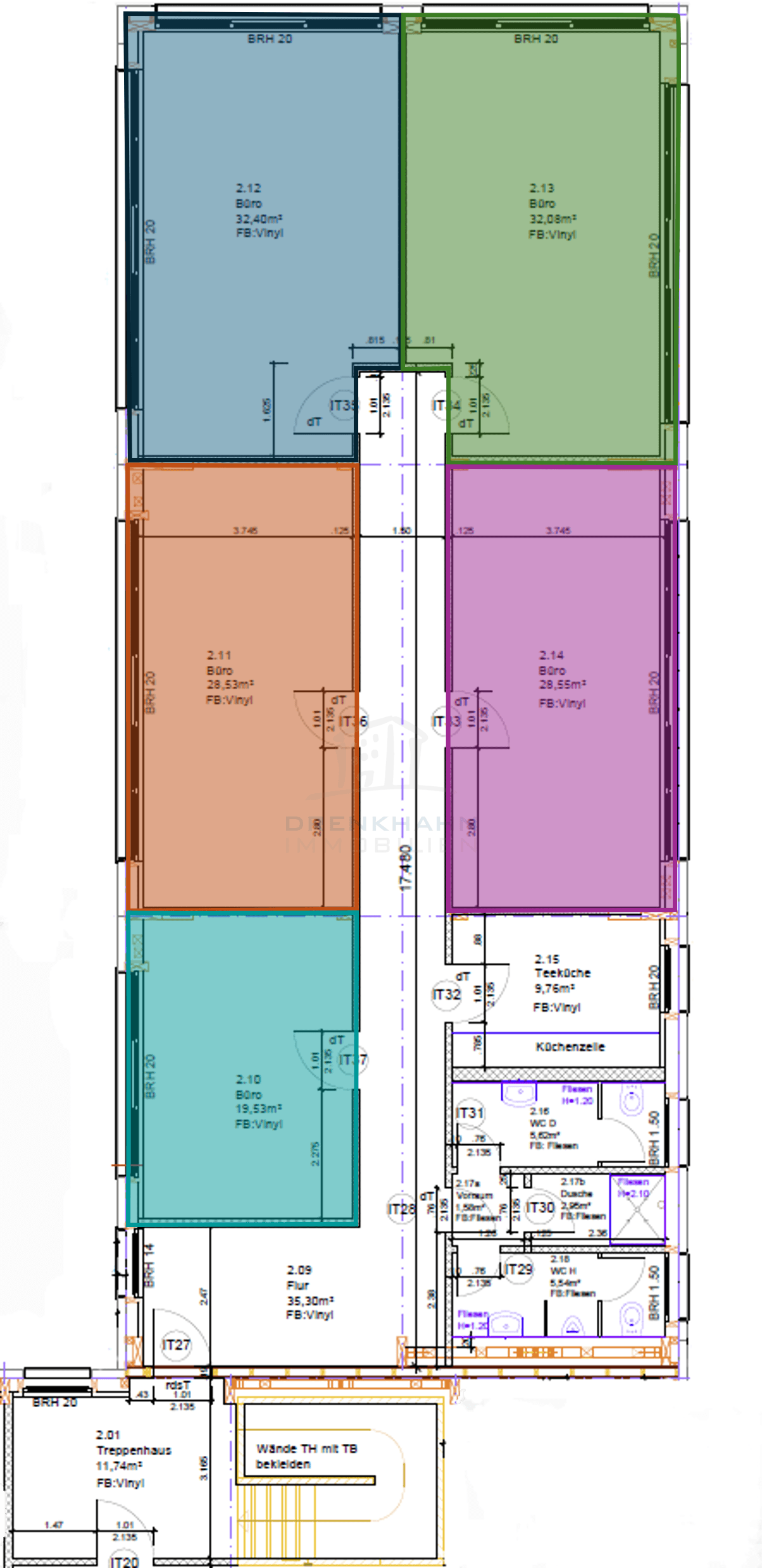 Bürofläche zur Miete provisionsfrei 12,50 € 213 m²<br/>Bürofläche ab 20 m²<br/>Teilbarkeit Am Mühlberg 3 Papendorf Papendorf 18059