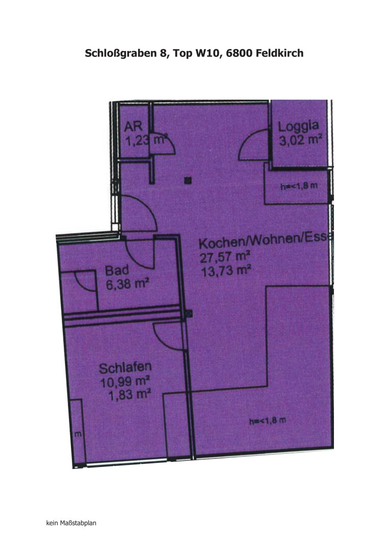 Wohnung zur Miete 1.095 € 2 Zimmer 61,7 m²<br/>Wohnfläche 2.<br/>Geschoss Schloßgraben 8 Feldkirch 6800