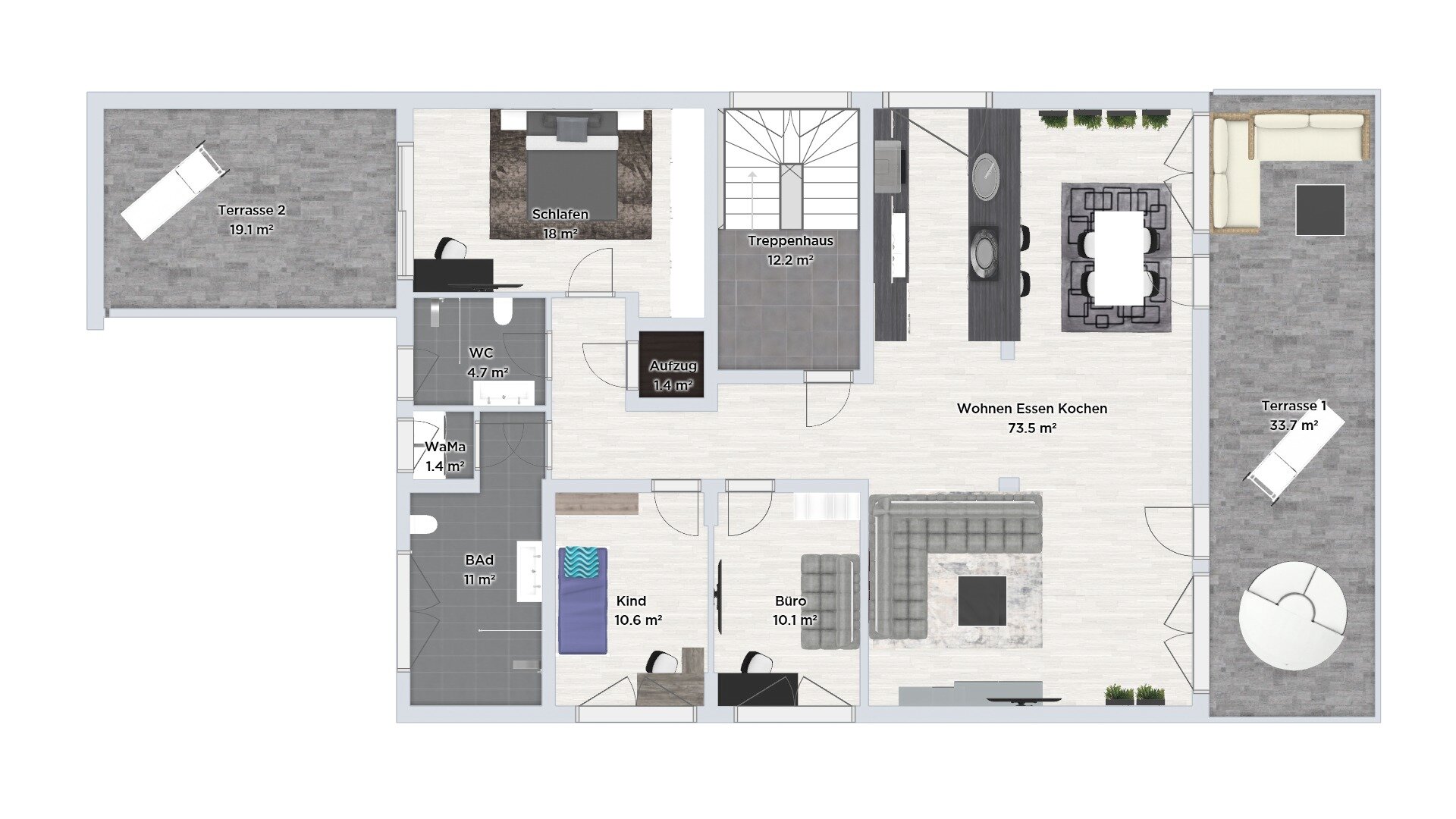 Terrassenwohnung zum Kauf 559.000 € 4 Zimmer 155 m²<br/>Wohnfläche 2.<br/>Geschoss Südweststadt - Stadtviertel 044 Pforzheim 75173